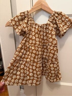 Rylee + Cru Brown Daisy Tiered Dress